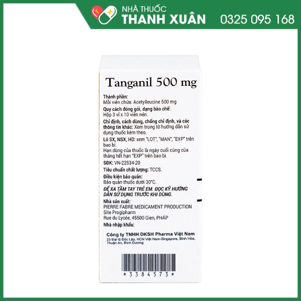 Tanganil 500mg điều trị chóng mặt